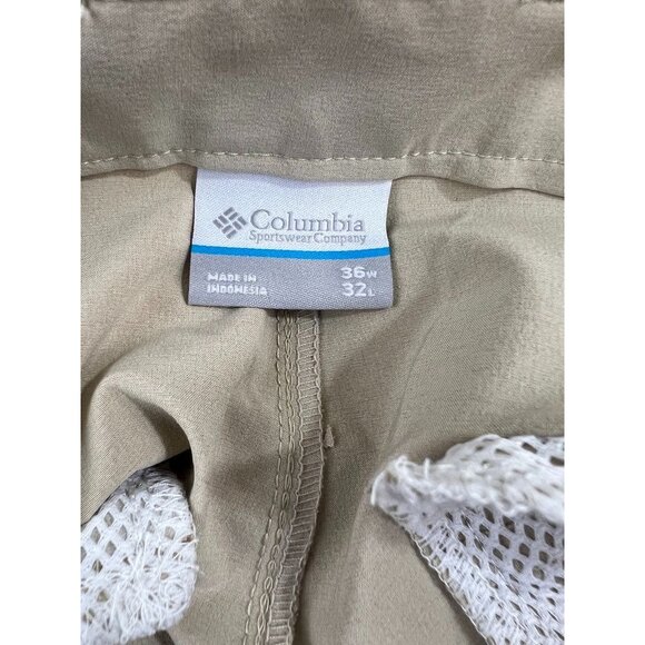 Columbia Men's PFG Terminal Tackle Fishing Pants - Fossil 36X32 New - Picture 8 of 9